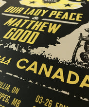 Load image into Gallery viewer, Our Lady Peace - OLP x Matt Good - Official Silkscreened Tour Poster
